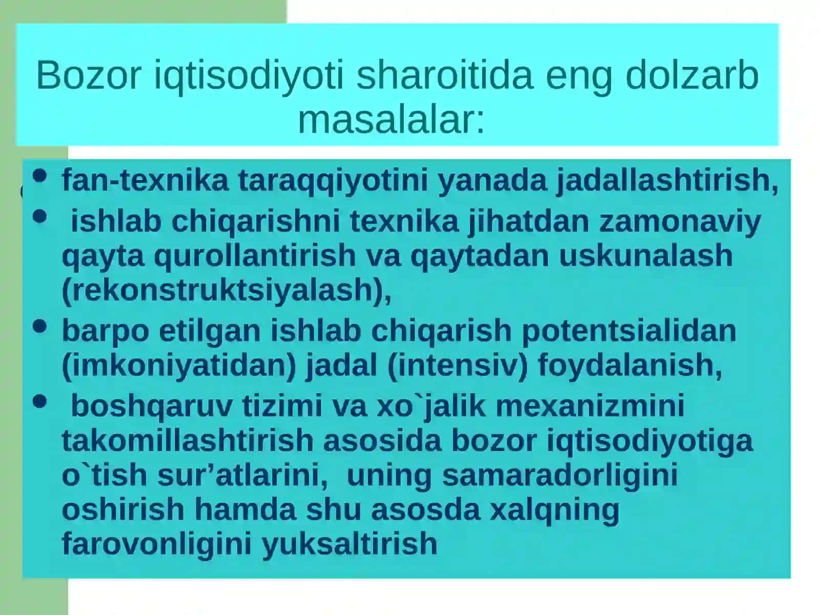 Kоrхоnalarning ishlab chiqarish faоliyatini ifоdalоvchi ko`rsatkichlarni tahlil qilish usullari 3