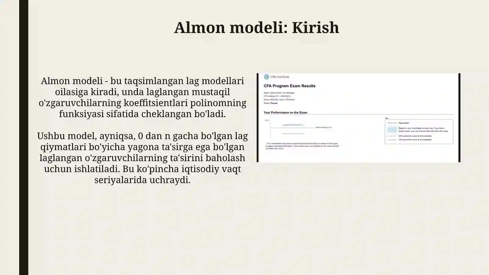 ALMON modelini tanlash va uni baholash avtokorelyatsiya va xususiy avtokorellayatsiya funksiyasi 3