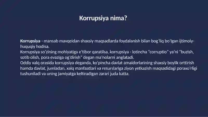 O’zbekistonda korrupsiyaga qarshi kurashish tizimining yaratilishi 3