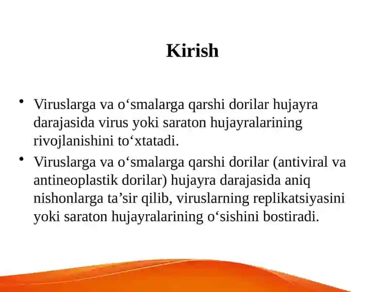 Viruslarga qarshi dori vositalarining ta’sir mexanizmi 3