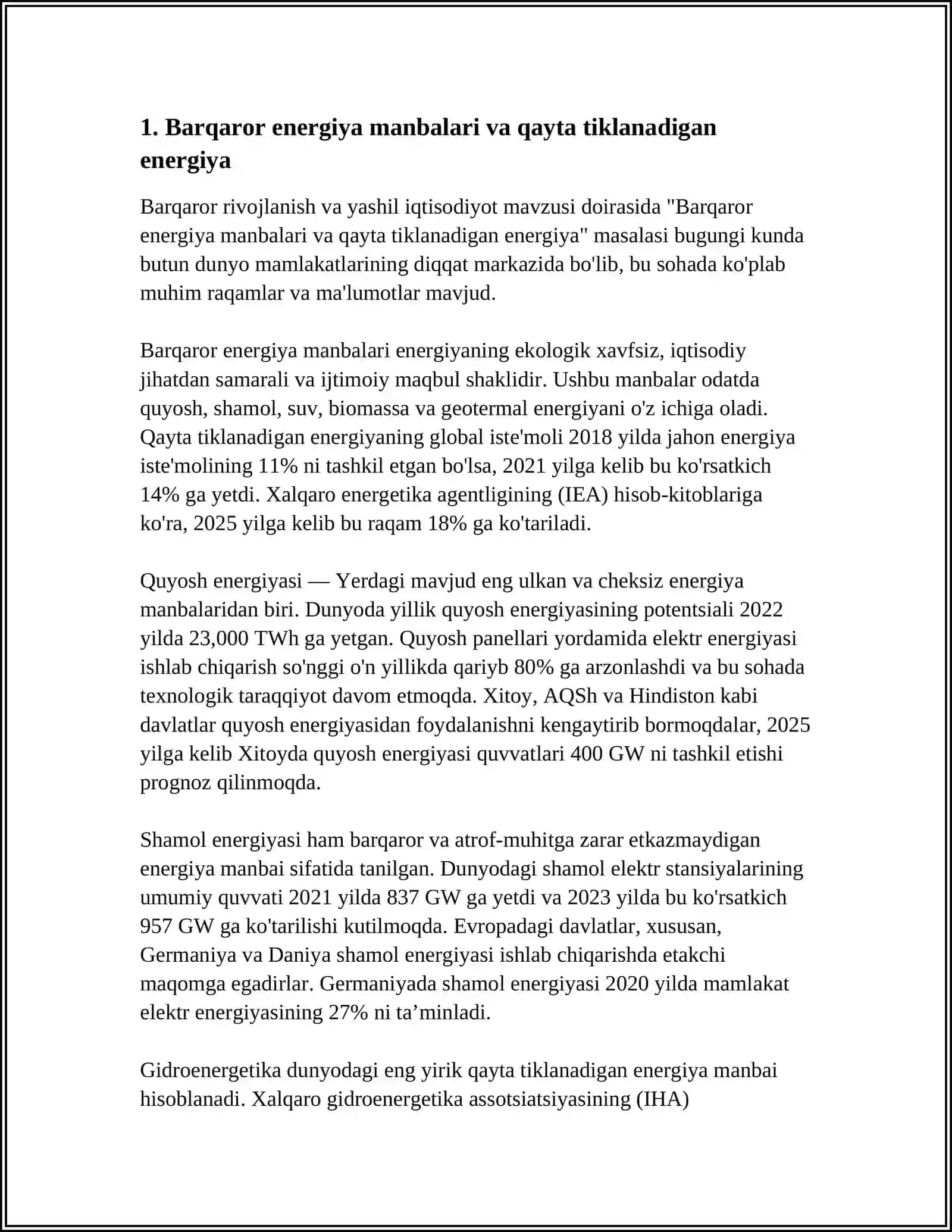 BARQAROR RIVOJLANISH VA YASHIL IQTISODIYOT 3