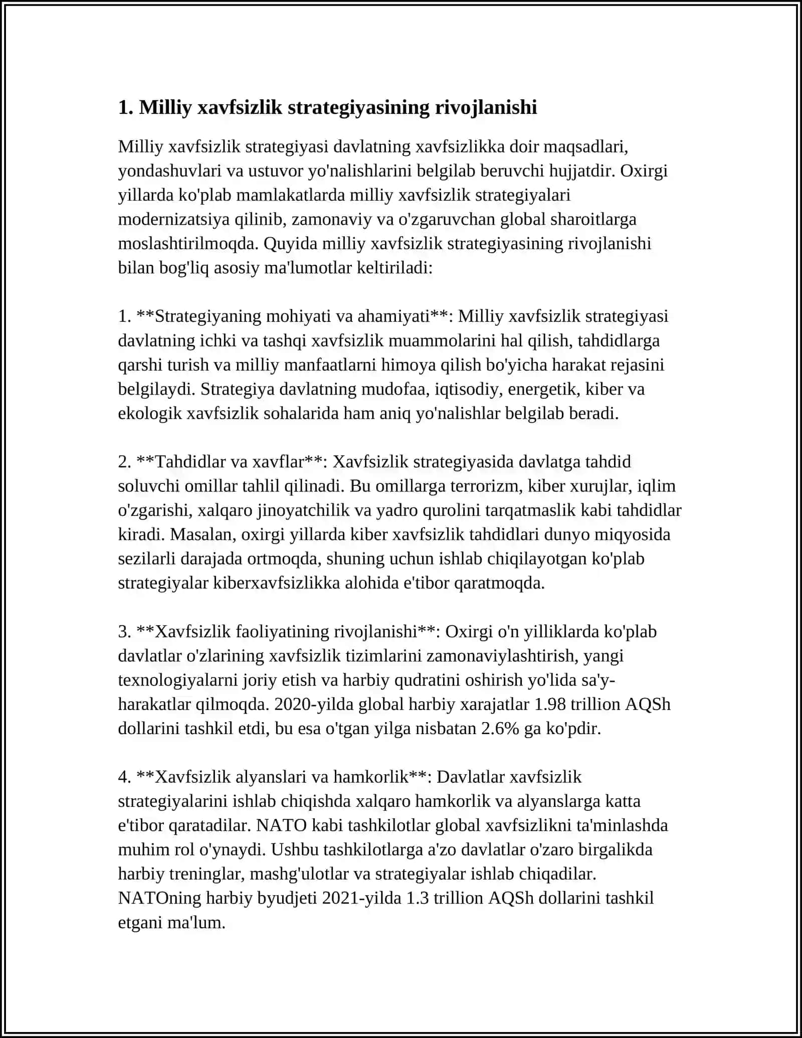 MILLIY XAVFSIZLIKNI TA'MINLASH BORASIDA AMALGA OSHIRILAYOTGAN ISHLAR 3