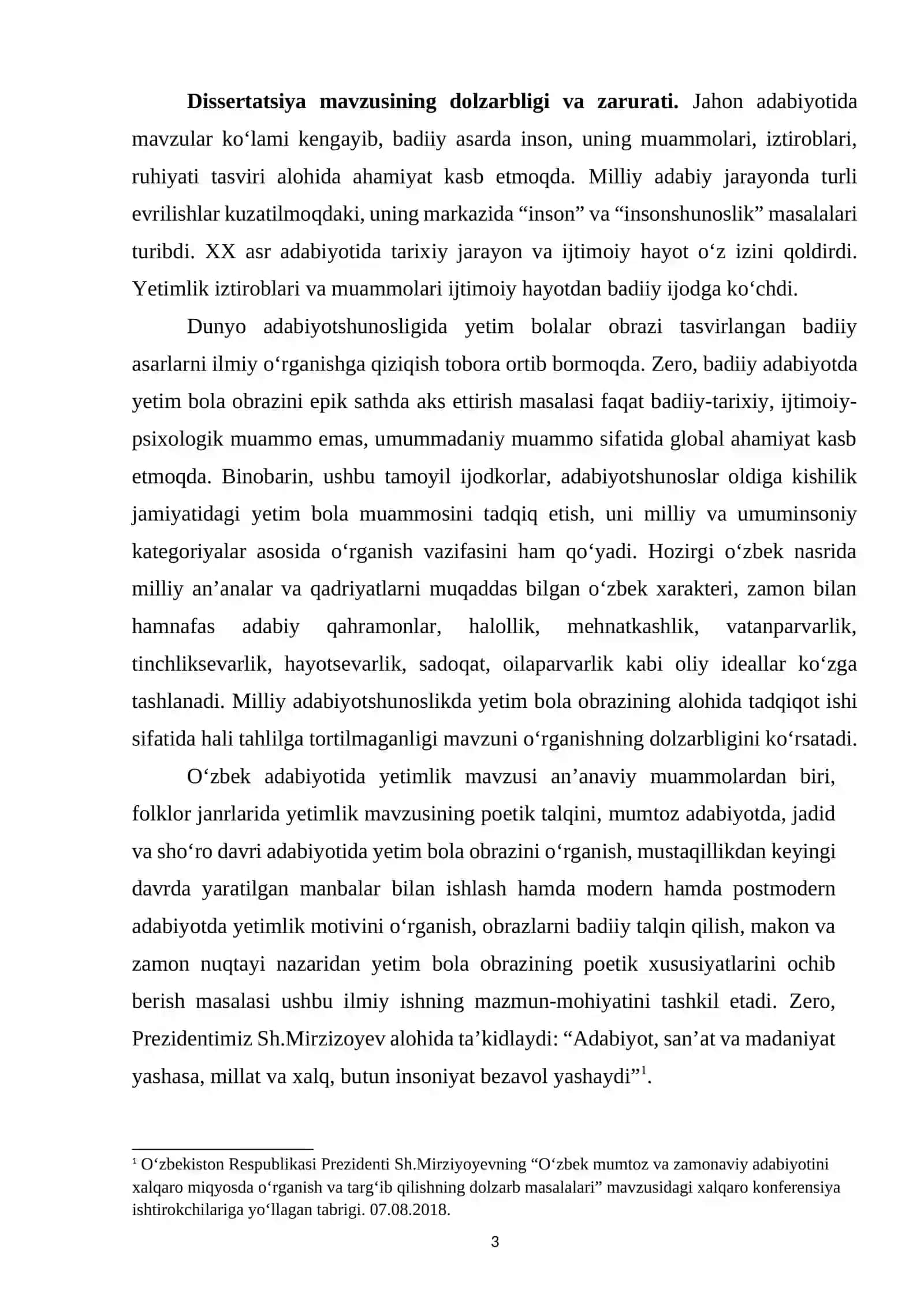 HOZIRGI O‘ZBEK NASRIDA YETIM BOLA OBRAZINING POETIK TALQINI 3