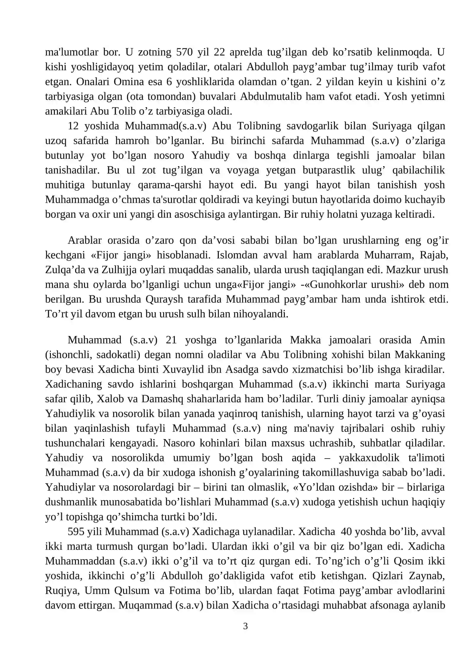 Islom Dining Vujudga Kelishi 3