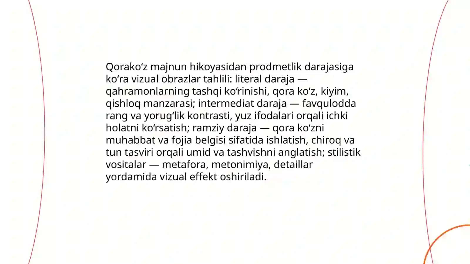 Said Ahmadning Qorakoʻz majnun hikoyasidan prodmetlik darajasiga koʻra obrazli turlari 3