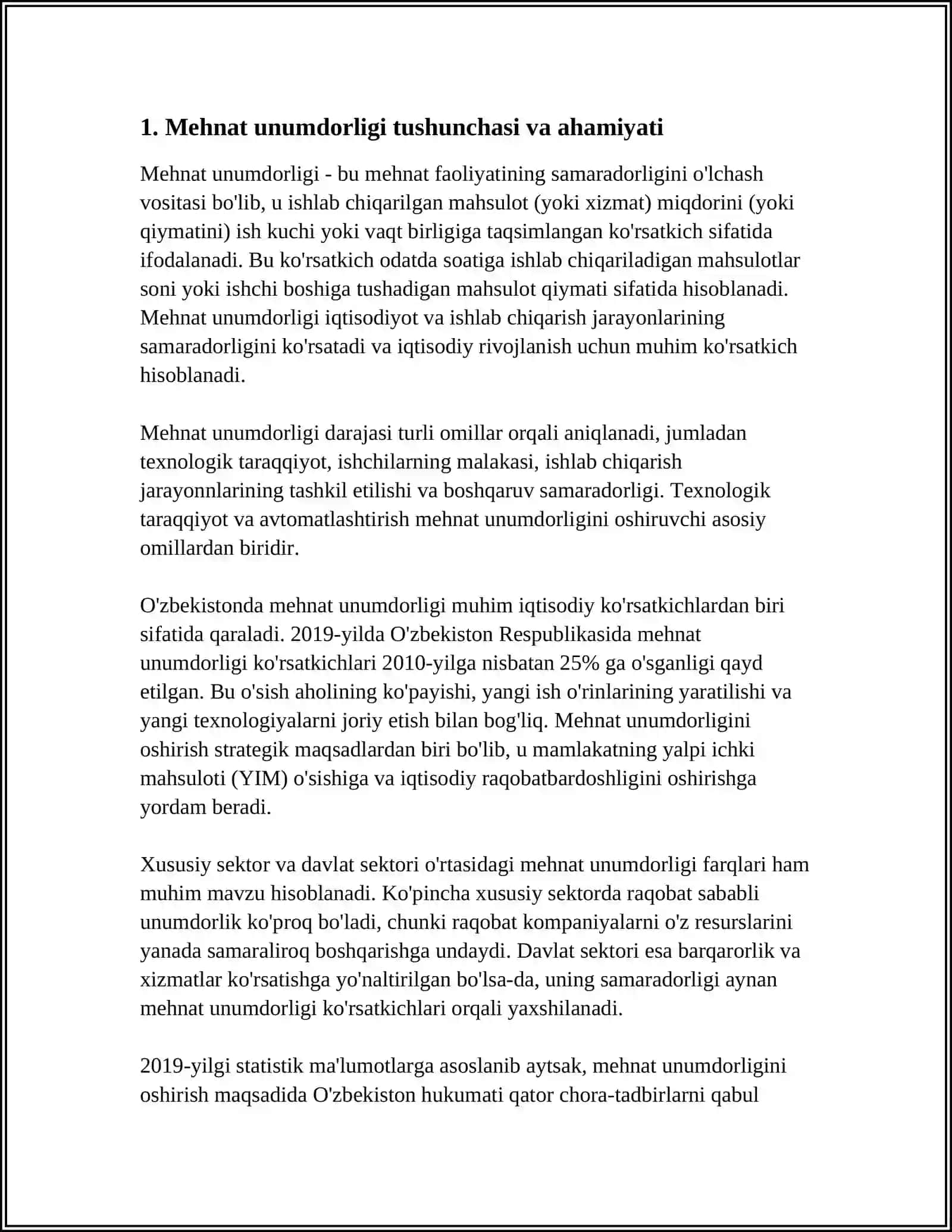MEHNAT UNUMDORLIGI DINAMIKASINI TAHLILI 3