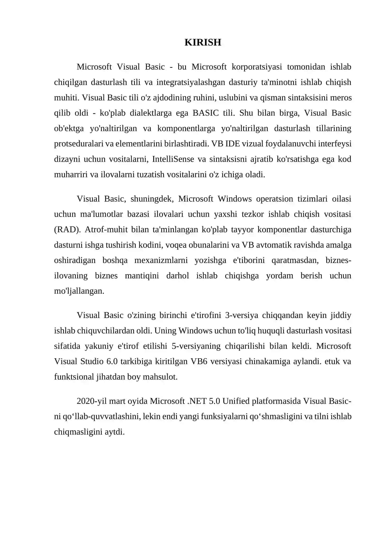 Masalalarning algoritmini tuzish va shu algoritm asosida Visual Basic dasturlash tilida dastur tuzish 3