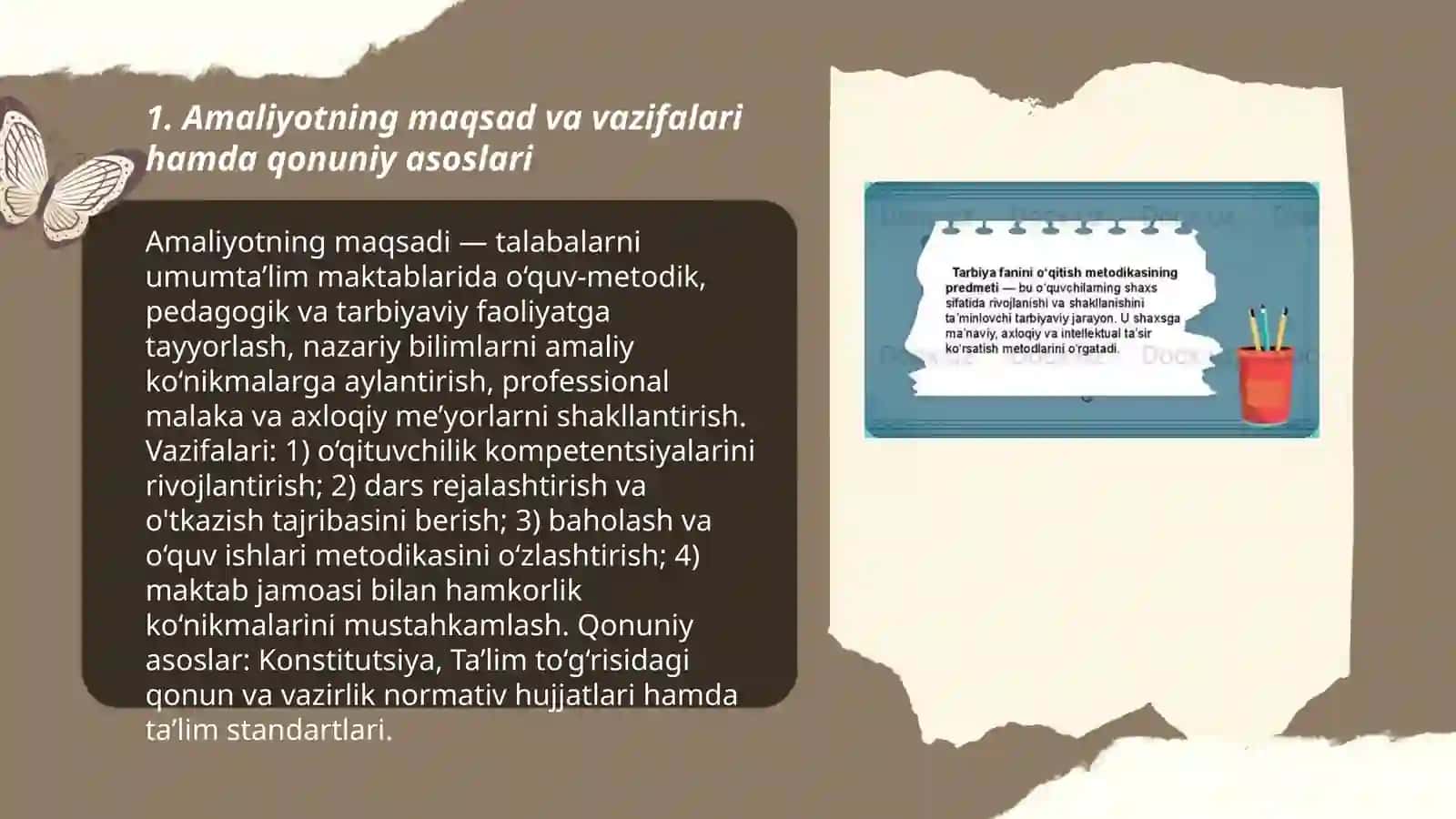 Talabalarni umumta’lim maktablarida tashkil etiladigan o`quv va pedagogik amaliyotiga tayyorlash 3