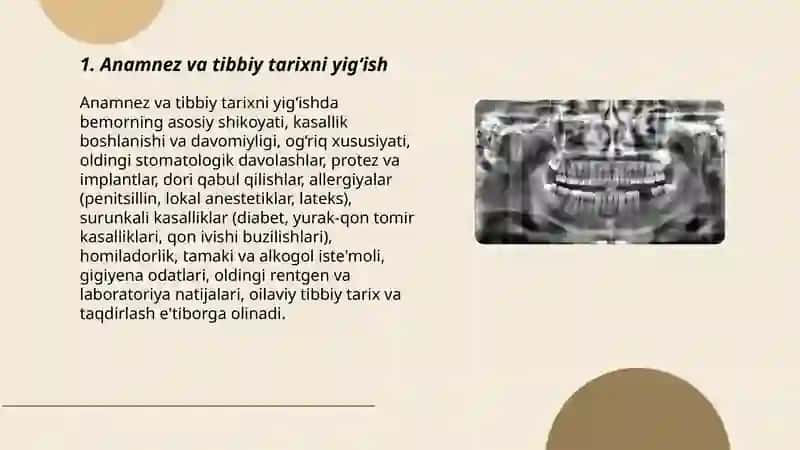 Stomtalogiyada bemorlarni tekshirish usullari 3