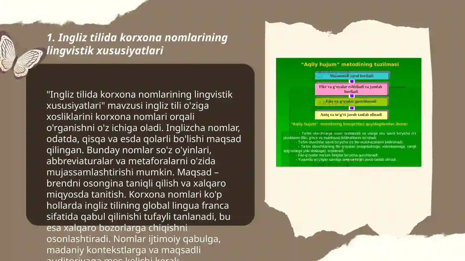Ingliz va o'zbek korxona nomlarining lingvistik xususiyatlari va ularning mediada ifodalanishi 3