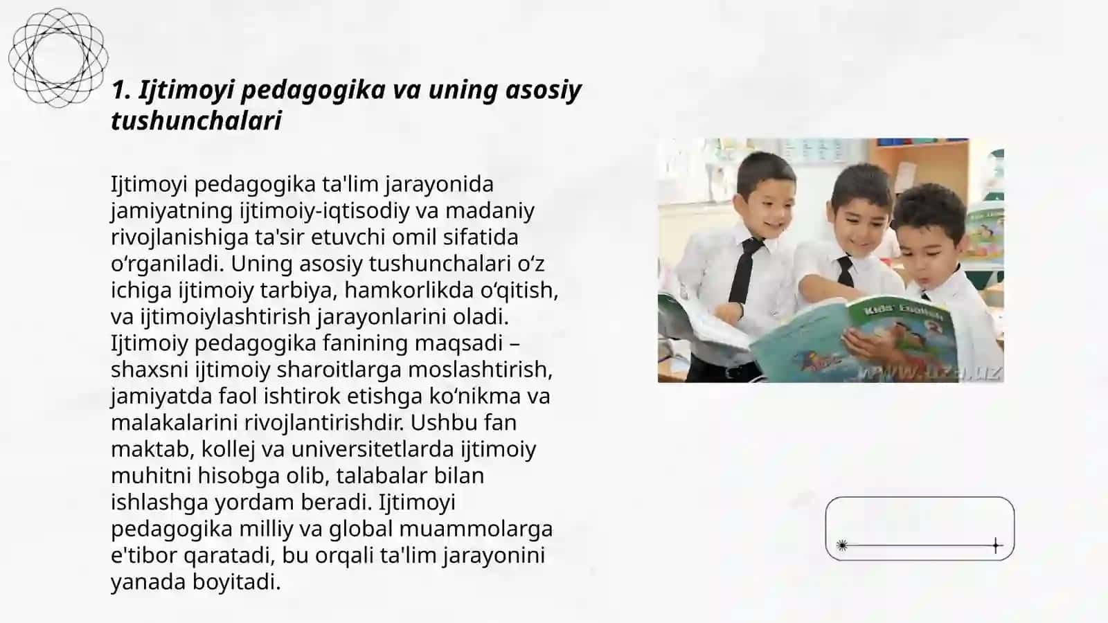Ijtimoyi pedagogning maktab yoshdagi bolalar bilan ish yuritishi 3