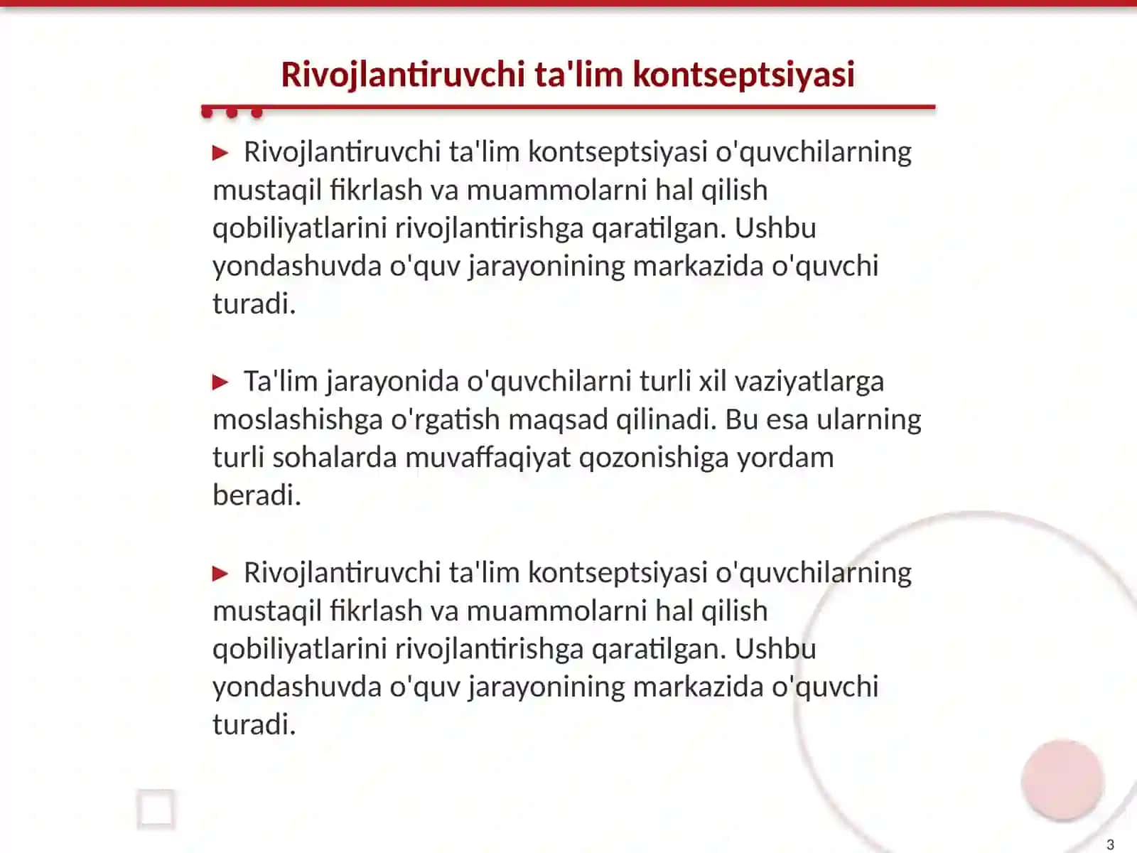 Rivojlantiruvchi ta’lim mohiyati va texnologiyalari 3