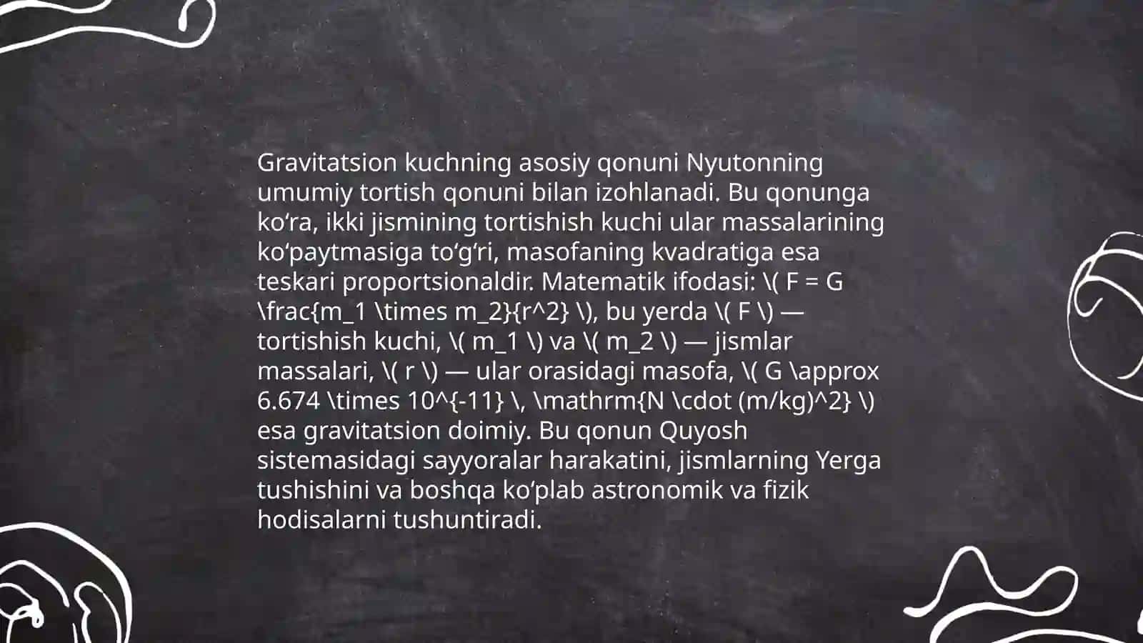 Gravitatsion kuch va uning tabiati 3