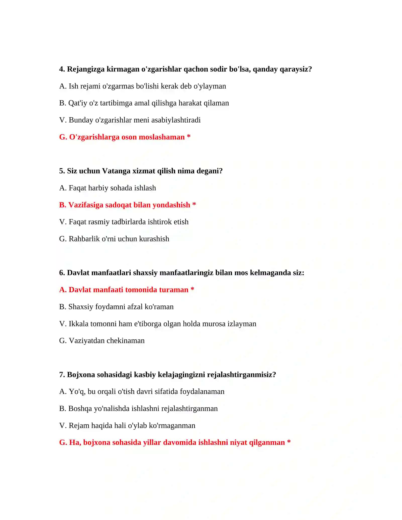 Bojxona rasmiylashtiruvi test savollari 3