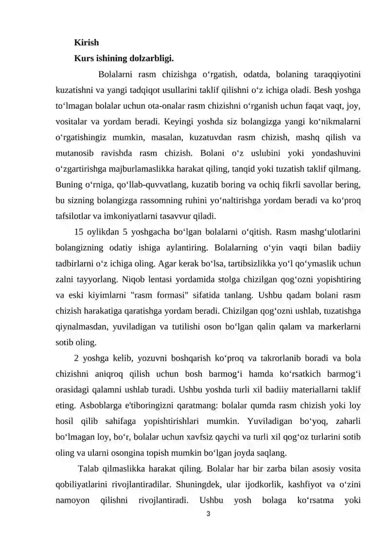 Rasm chizishni o‘rgatish kursi 3