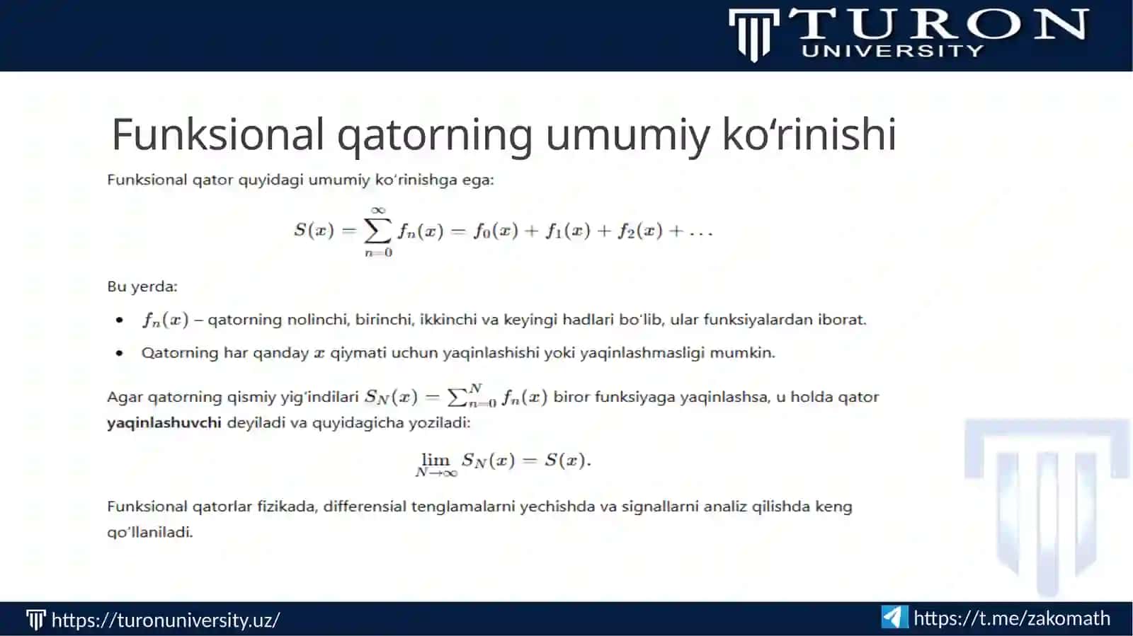 Funktsional qatorlar 3