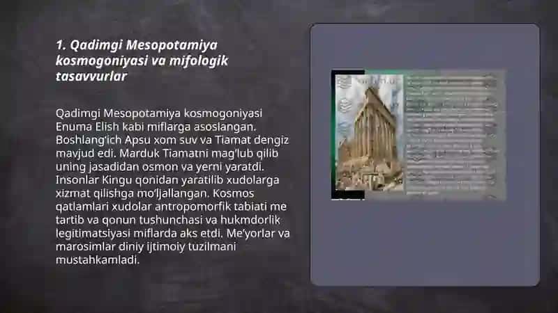 Qadimgi sharqda asotiriy tasavvurlar va falsafiy bilimlarning paydo bõlishi 3
