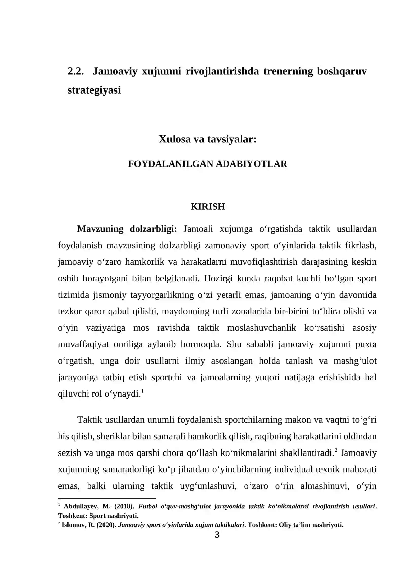 Jamoali xujumga o‘rgatishda taktik usullari bilan foydalanish 3