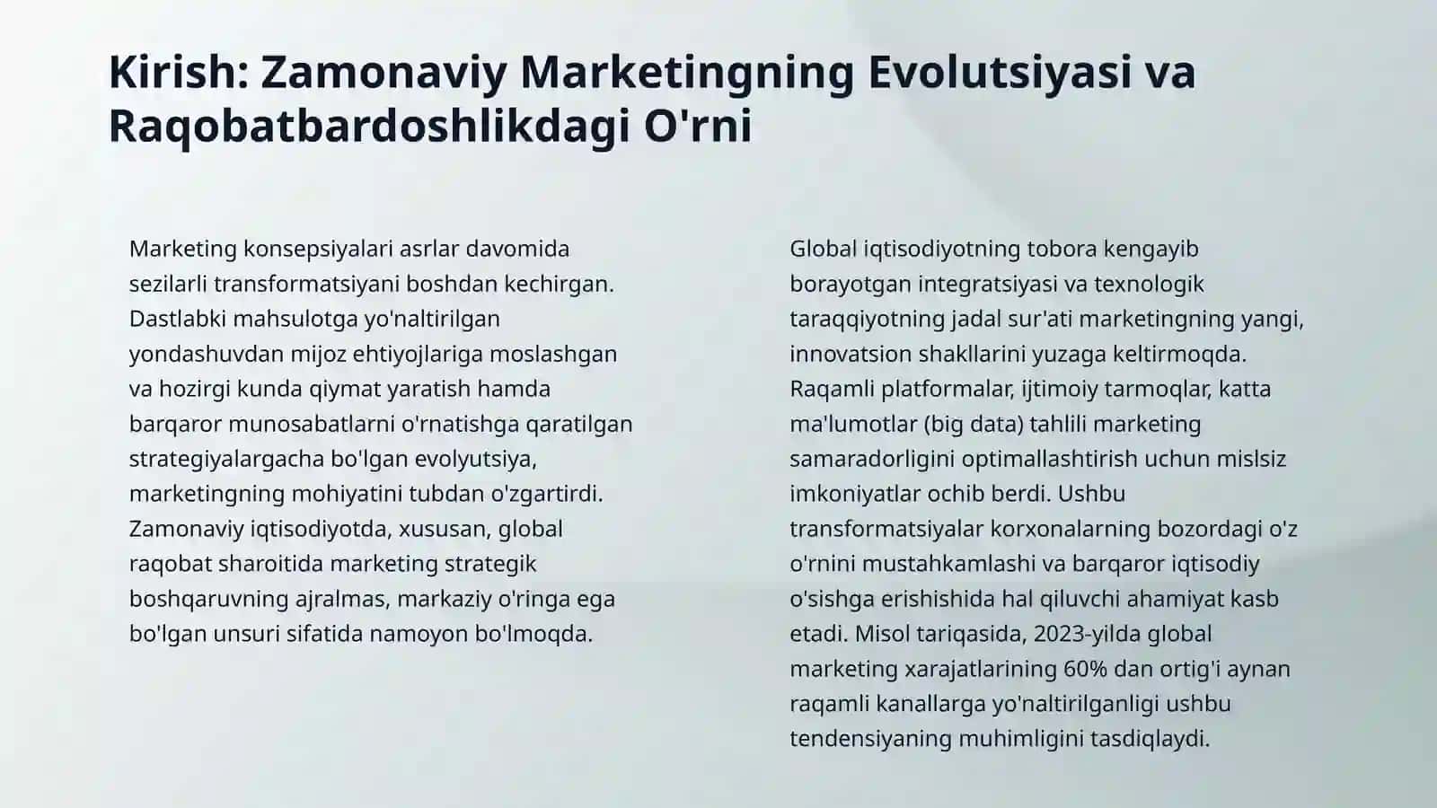 Marketingning zamonaviy konsepsiyalari 3