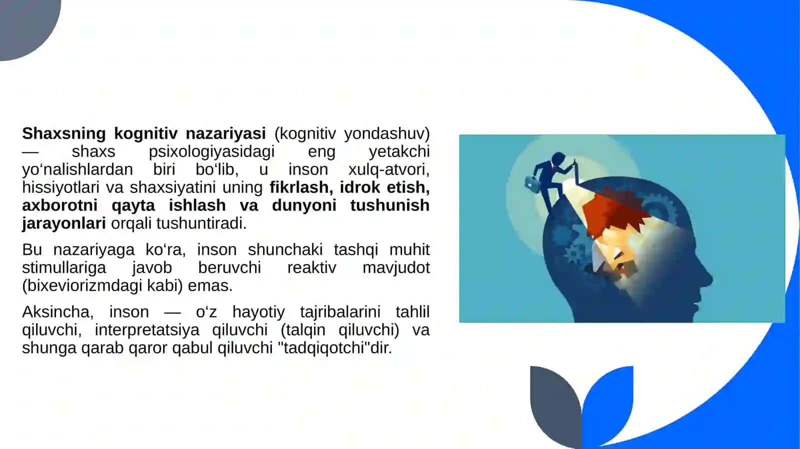 Shaxsning kognitiv nazariyasi 3