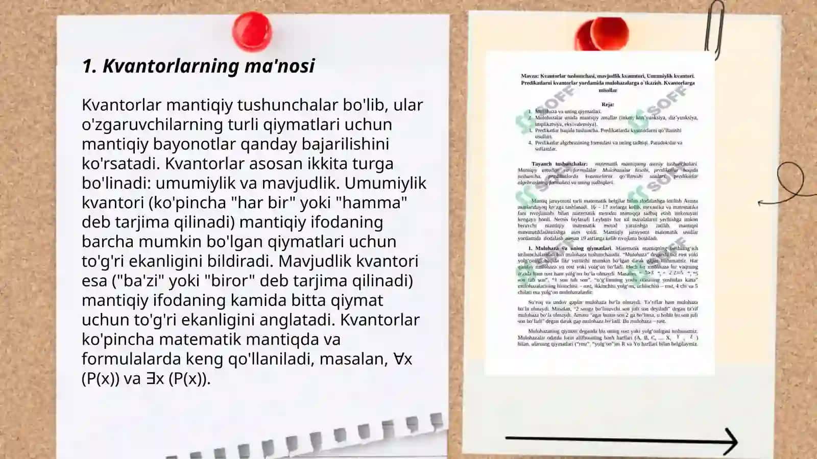 Kvantorlar haqida tushuncha va ularning tatbiqi 3
