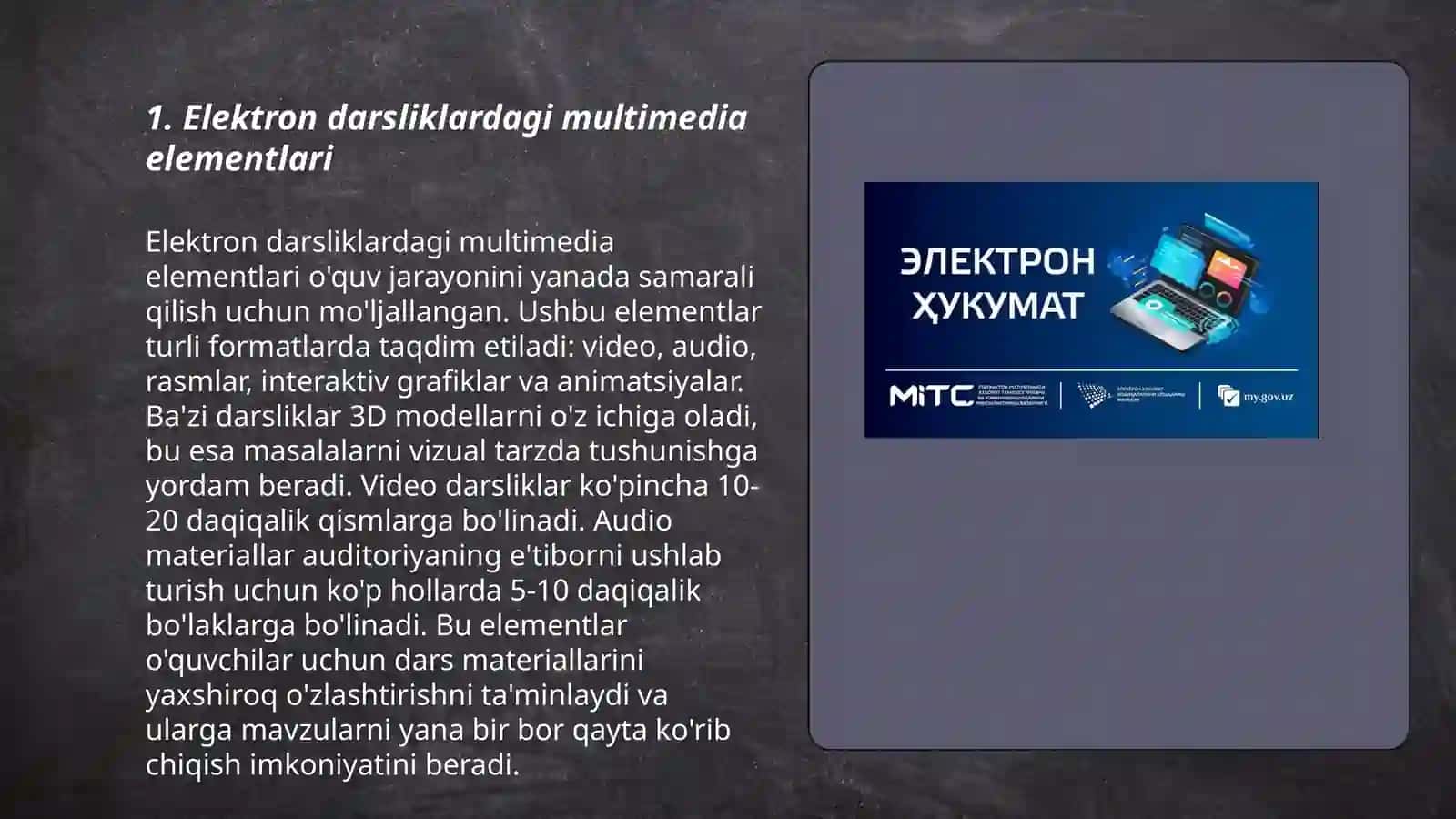 Elektron darsliklar yaratish masalasi 3