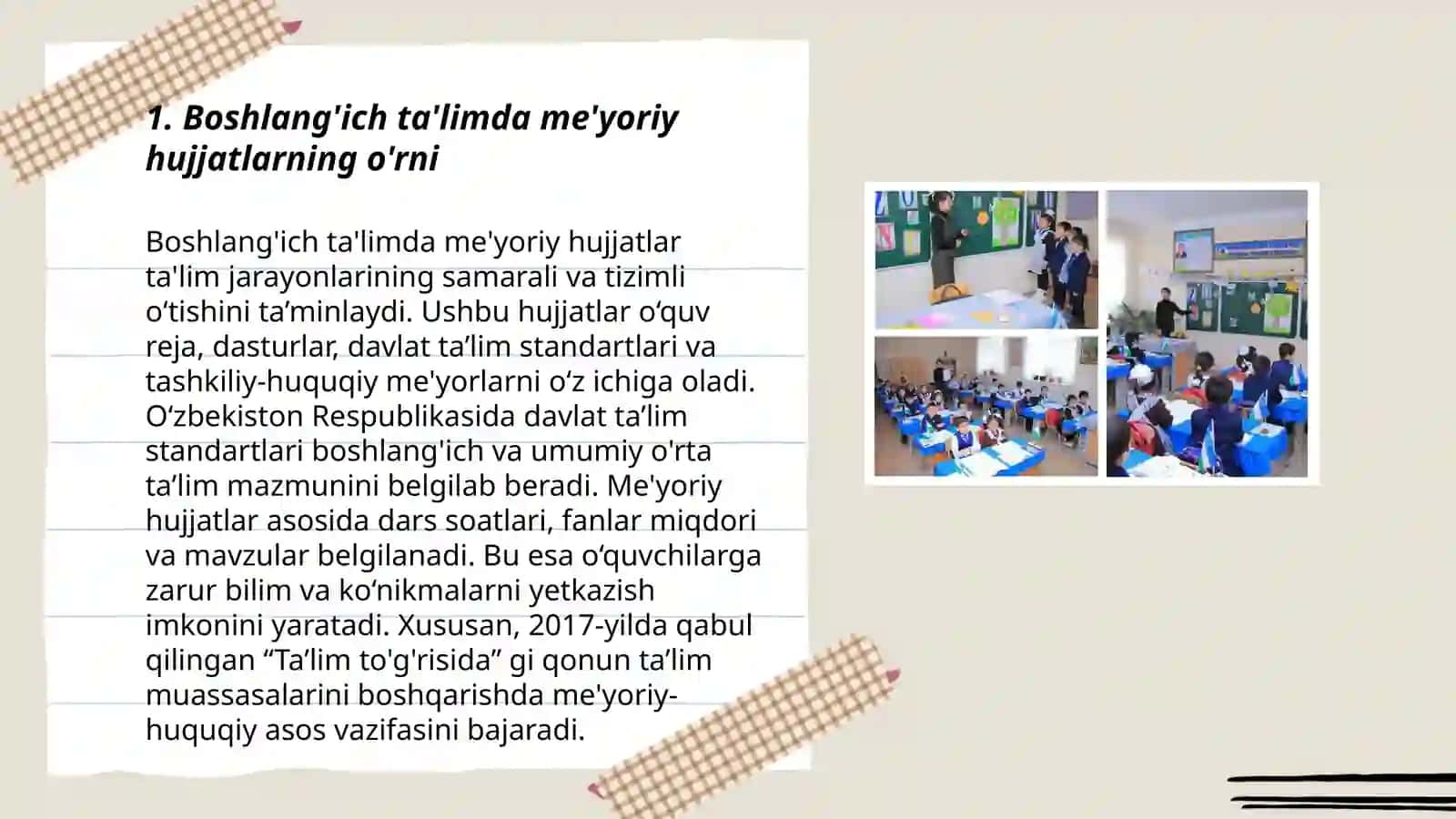 Boshlang'ich ta'limda me'yoriy hujjatlar yuritishning maqsadi va vazifalari 3