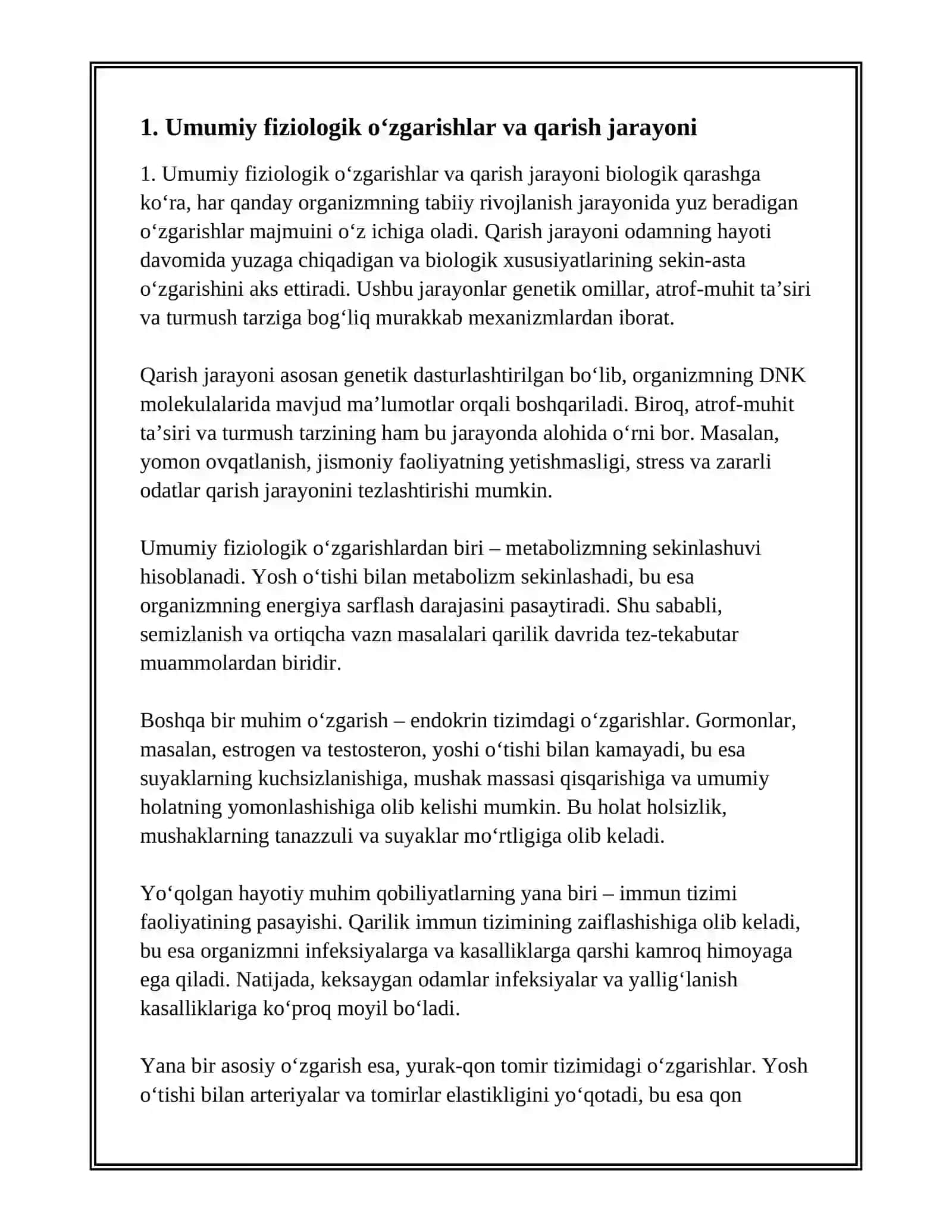 ORGANIZMDAGI KEKSAYISH DAVRIGA XOS O‘ZGARISHLAR 3