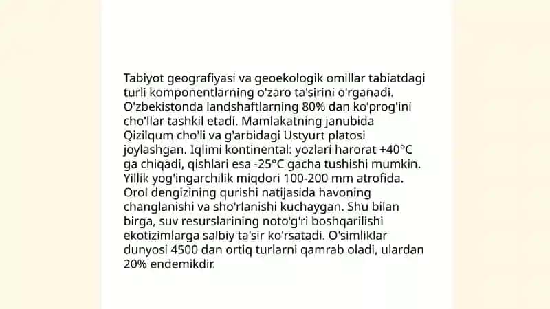 Tabiyot geografiyasi va geoekologik omillar 3