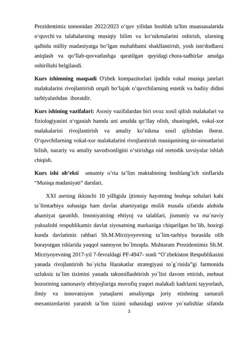 O'zbek kompazitorlari ijodida vokal musiqa janrlari 3