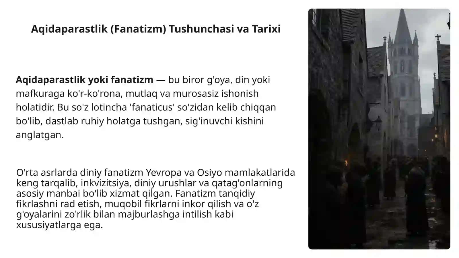 Aqidaparastlik (Fanatizm) va Ekstremizm: Ijtimoiy-Tarixiy Zaminlari va Rivojlanishi 3