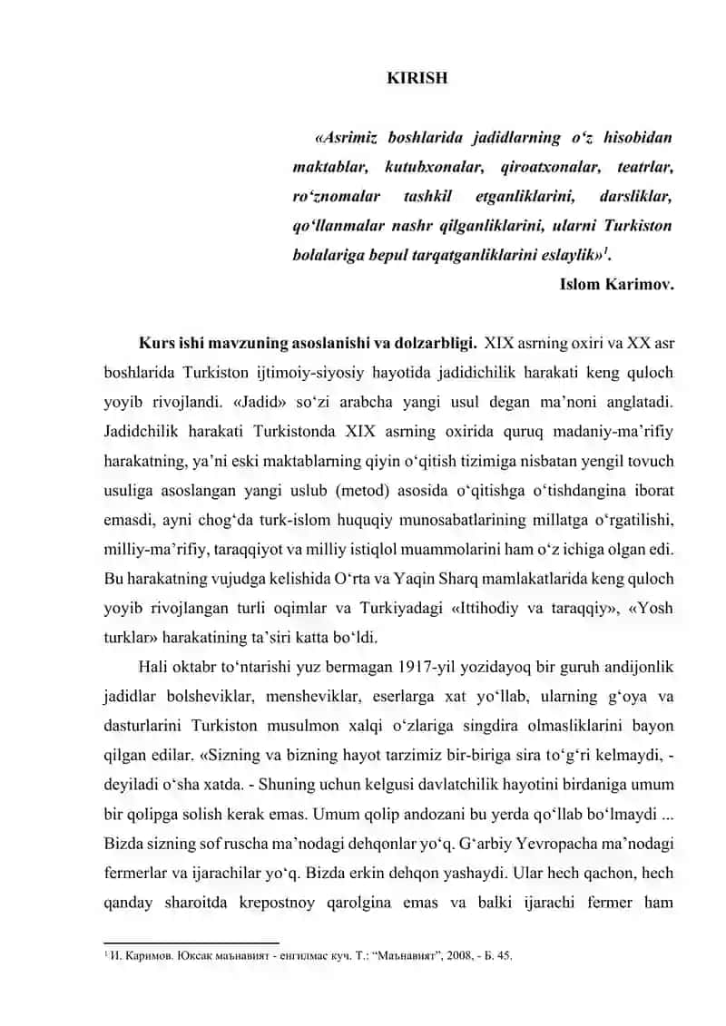 TURKISTONDA JADIDCHILIK HARAKATINING VUJUDGA KELISHI VA JADIDLARNING FAOLIYATI 3