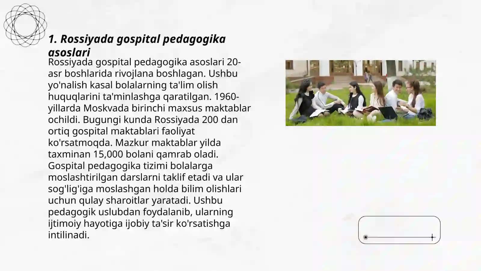 Rossiyada gospital pedagogikaning rivojlanish tarixi Vallamiyeva Sabrina 3
