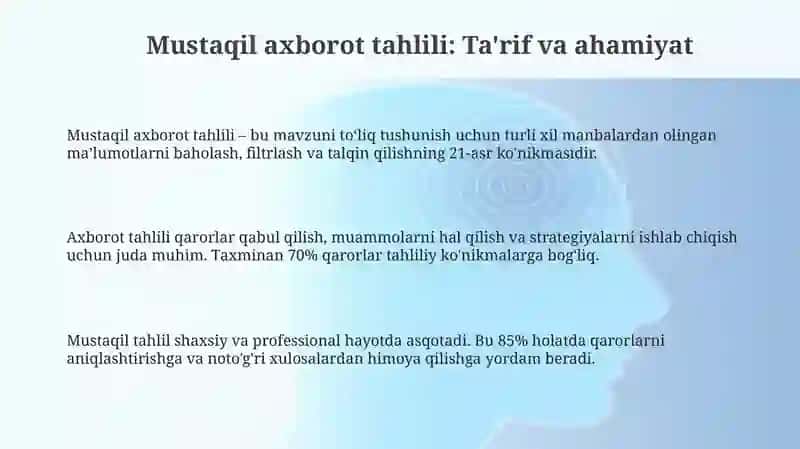 Mustaqil axborot tahlili 3