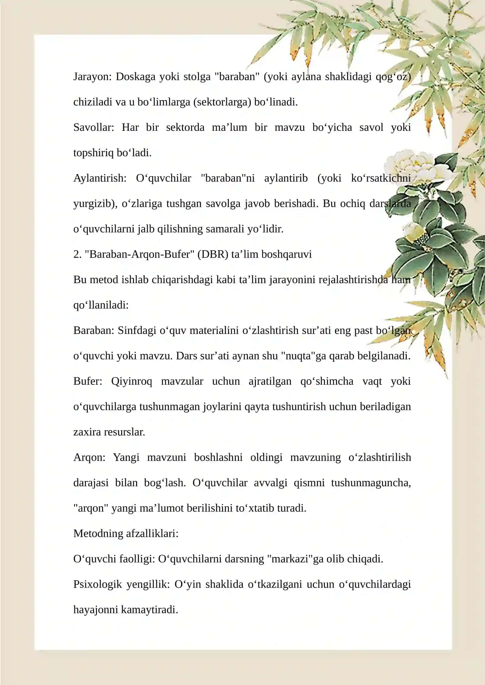 Baraban metodi 3