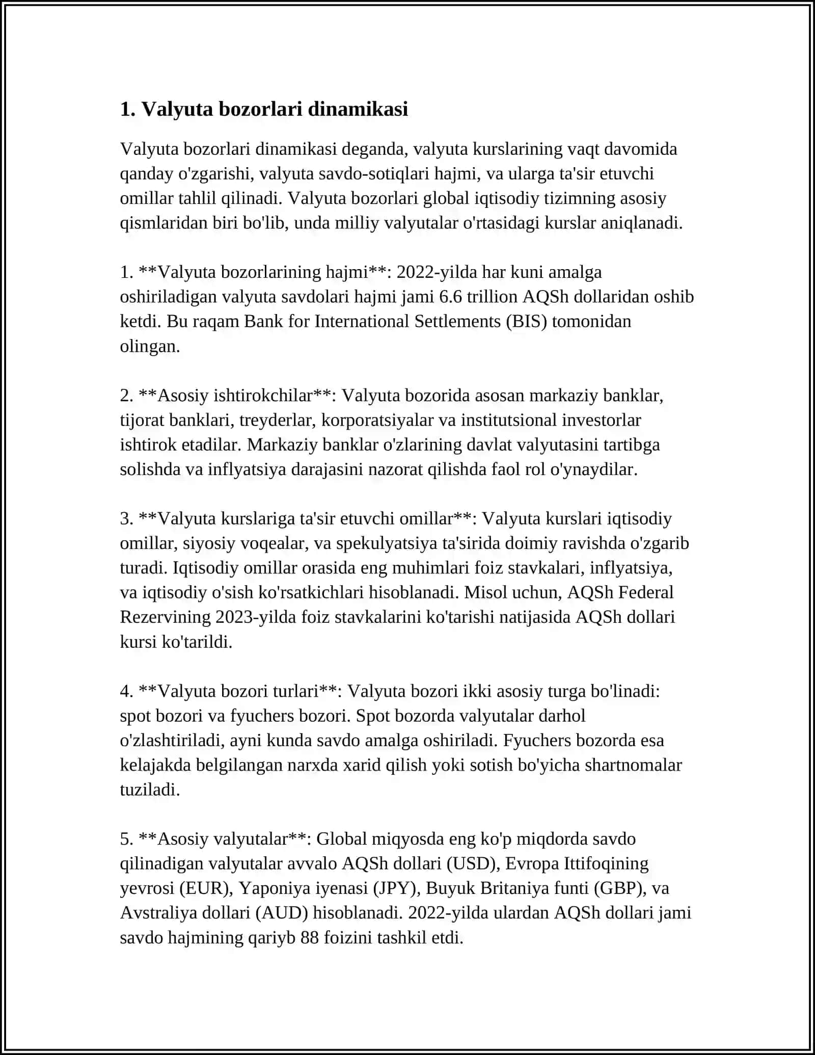 XALQARO VALYUTA MUNOSABATLARI 3