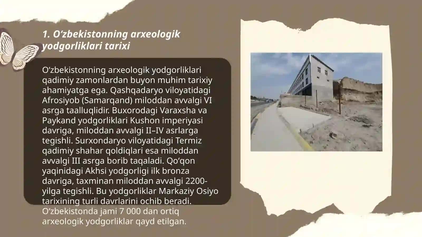 Oʻlkamiz hududidagi arxeologik yodgorliklar 3