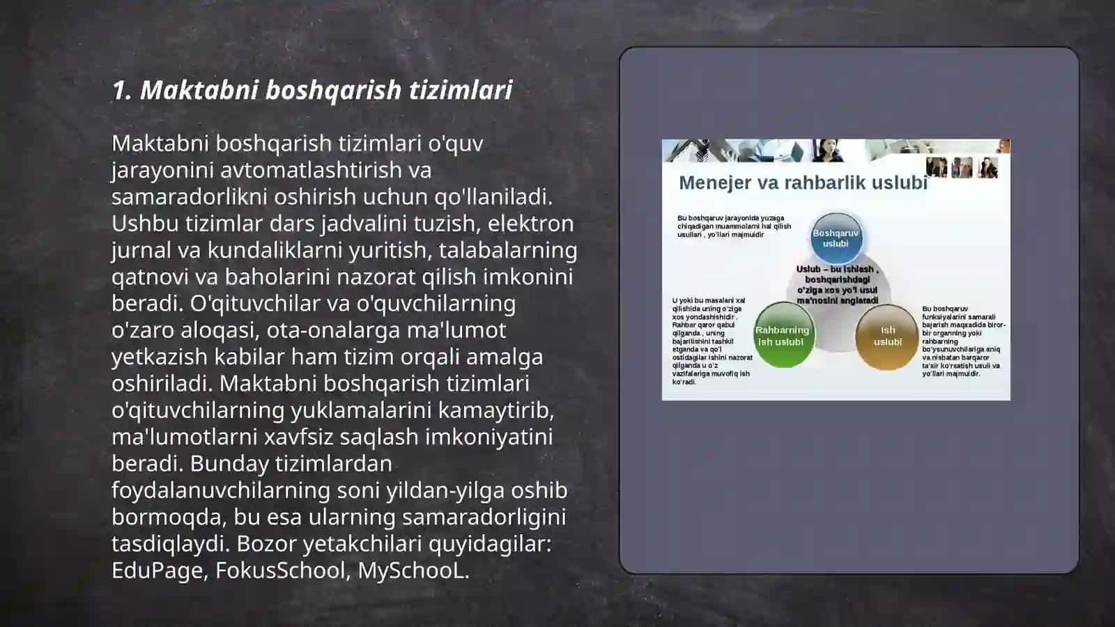 Maktabni boshqarish va unga rahbarlik qilish 3