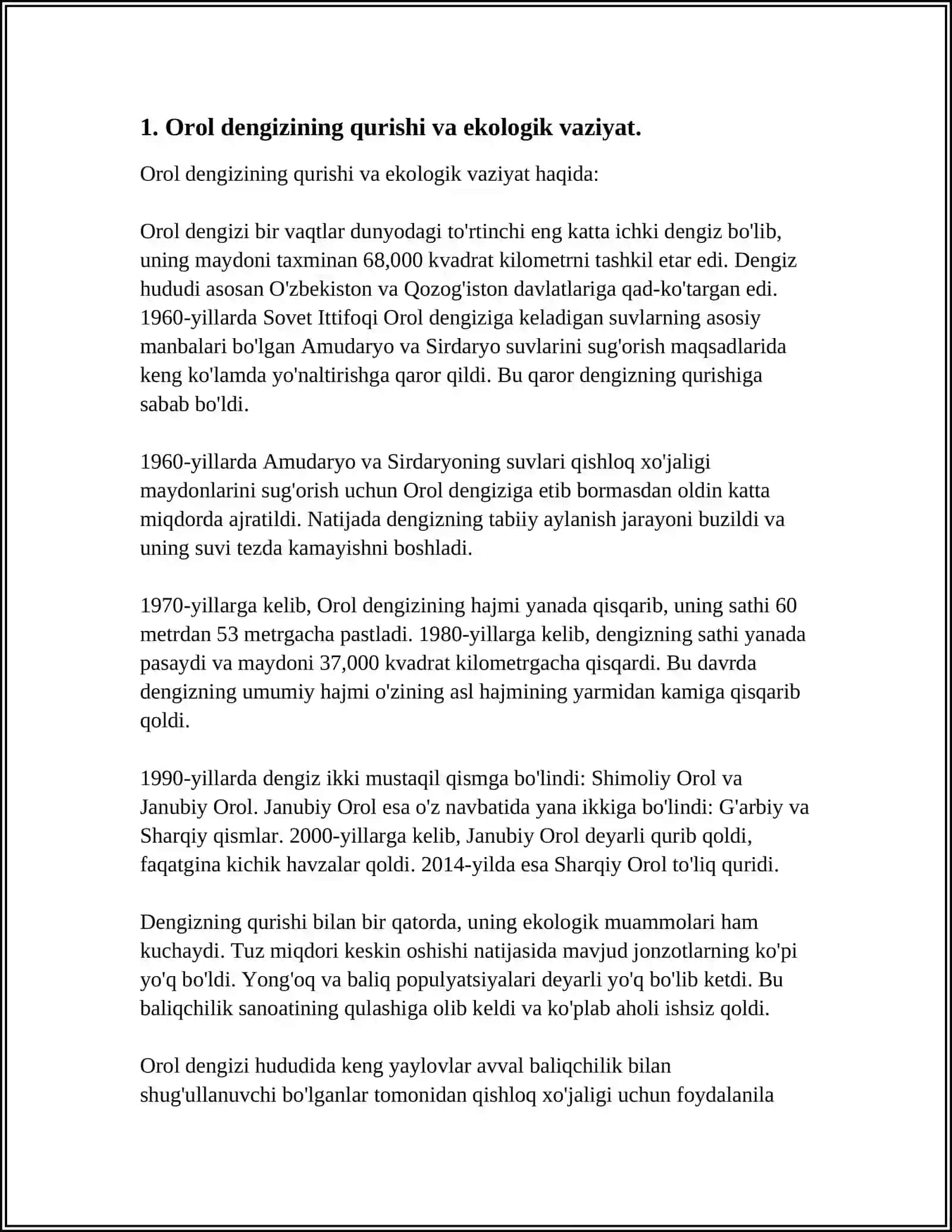 AHOLI TURMUSH TARZINING OG'IRLASHUVI. OROL FOJEASI. FARĜONA VOQEALARI. 1989-YIL O'RTALARIDA RESPUBLIKA IJTIMOIY-SIYOSIY HAYOTIDAGI O'ZGARISHLAR. MILLIY MANFAATLAR USTIVORLIGINING O'SIB BORISHI 3