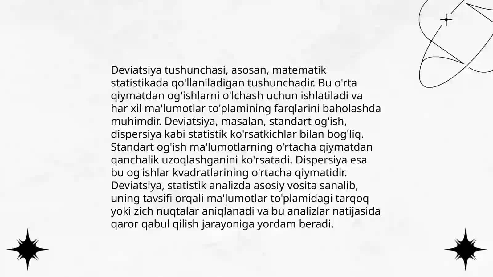Deviatsiyaning namoyon bo'lish darajalari 3
