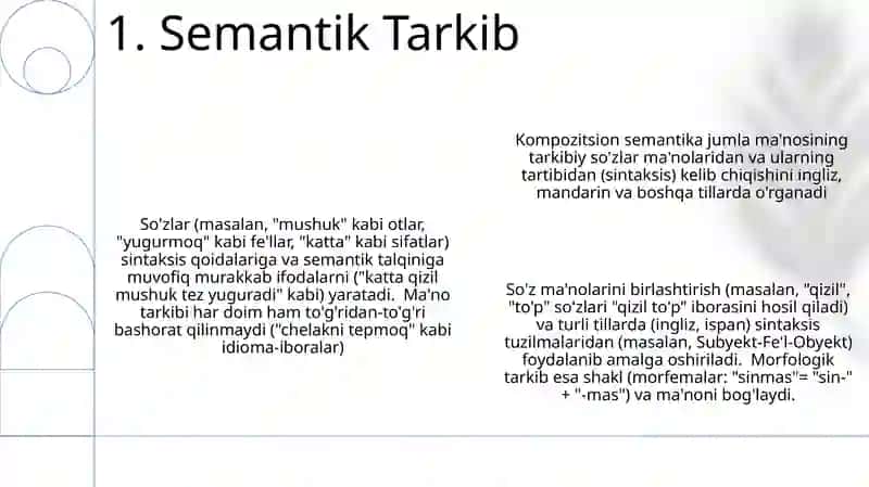 Lugʻat tarkibining shakl va maʼno munosabatlari jihatdan tavsiflanishi 3