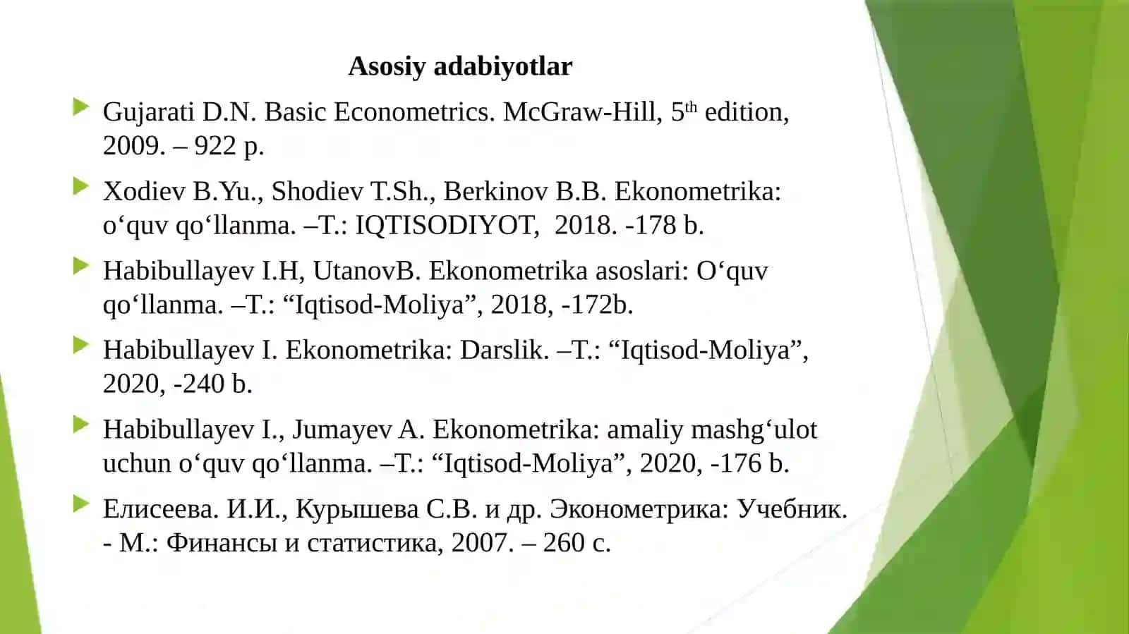 ЭКОНОМЕТРИК ТАДҚИҚОТЛАРДА ЖУФТ РЕГРЕССИЯ 3