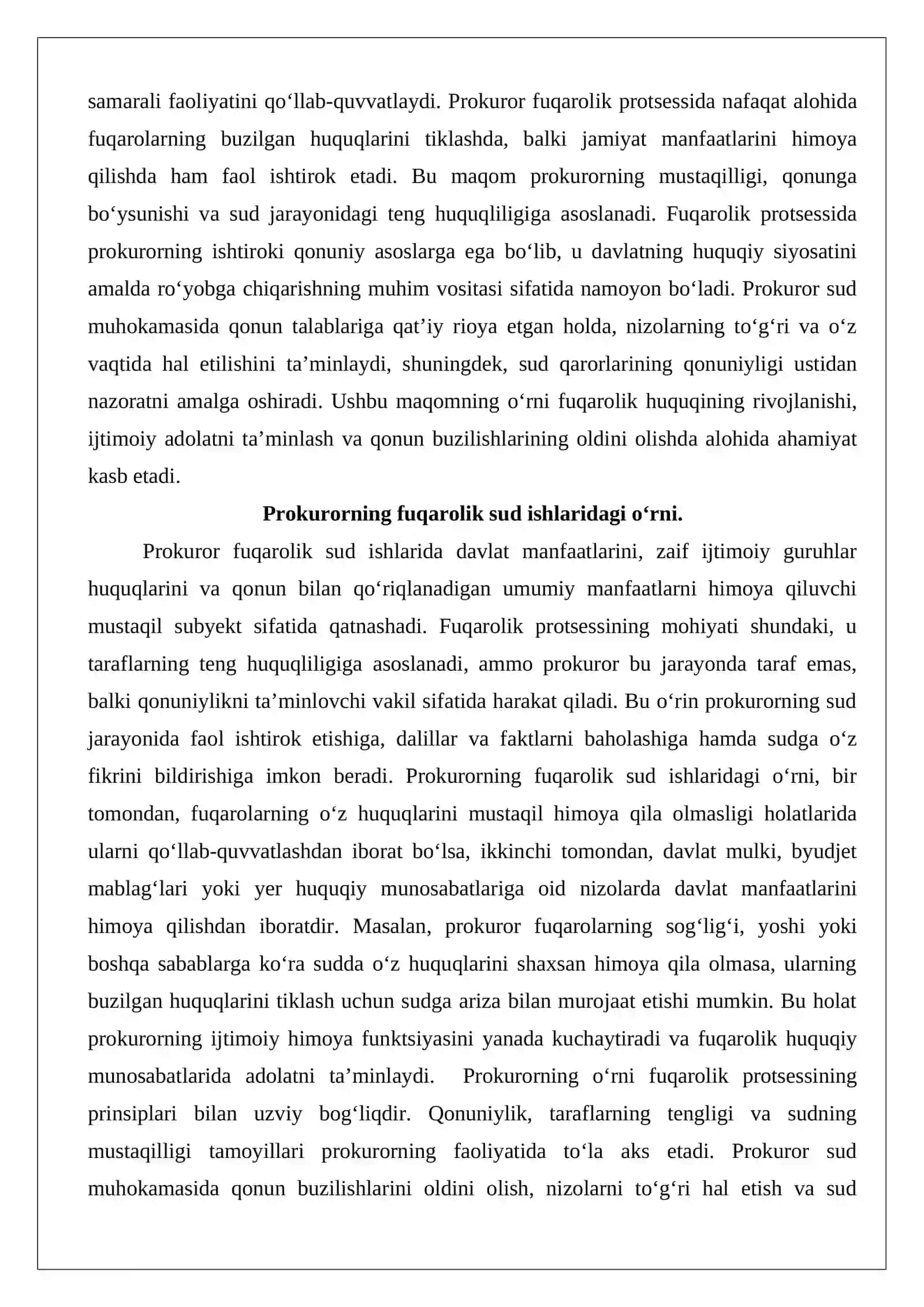 Fuqarolik protsessida prokuror ishtiroki 3