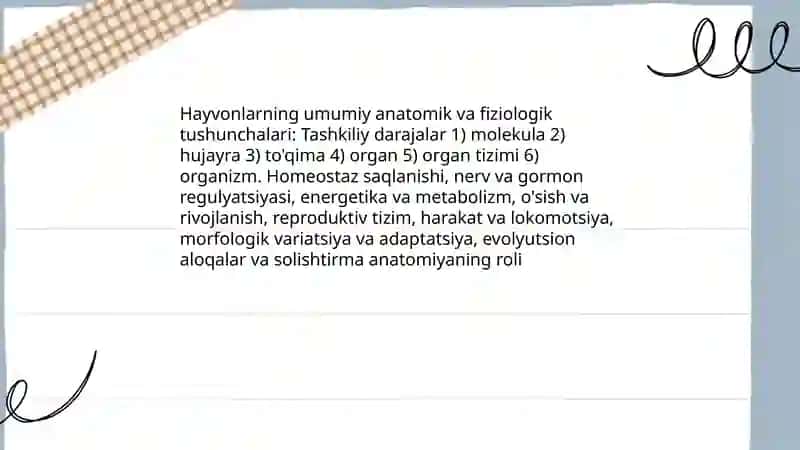Hayvonlar anatomiyasi va fiziologiyasi 3