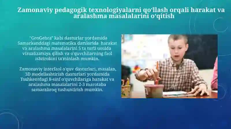 Harakat va aralashma masalalarini o‘qitish 3