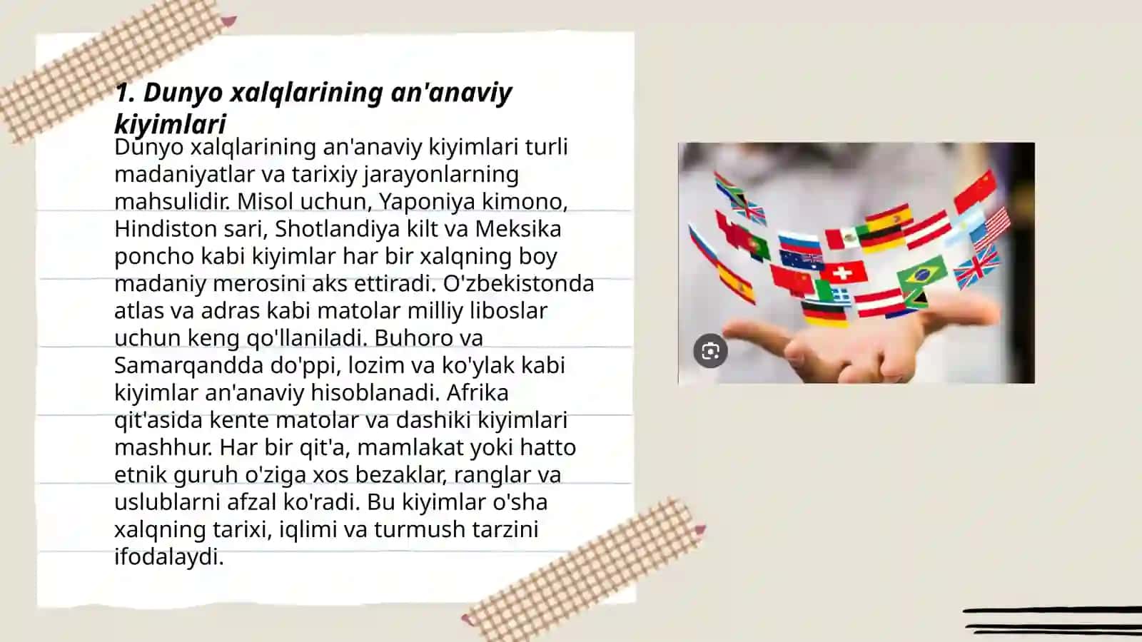 Dunyo xalqlarning an'anaviy kiyimlari 3