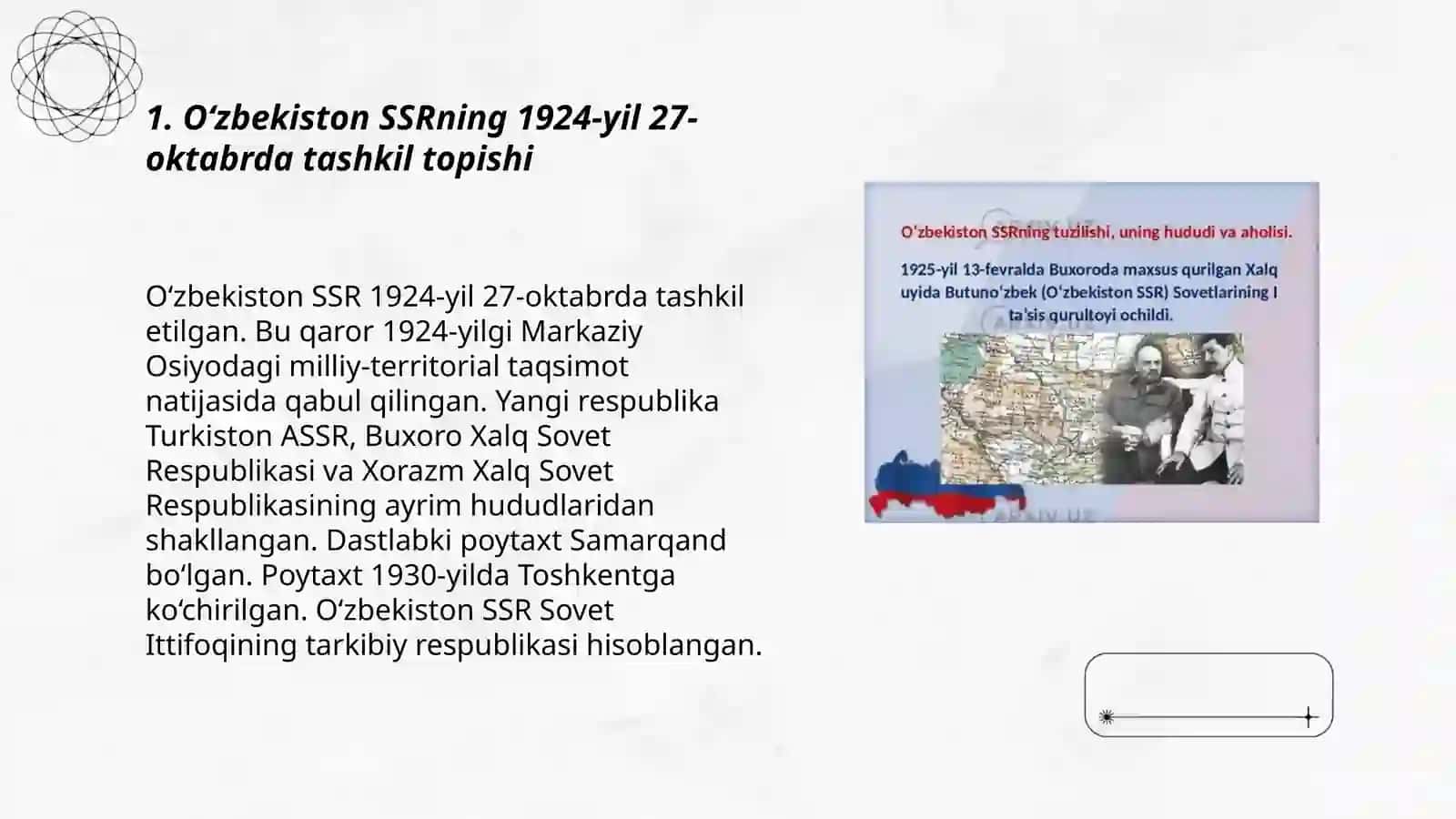Oʻzbekiston SSRning 1924-yil 27-oktabrda tashkil topishi 3