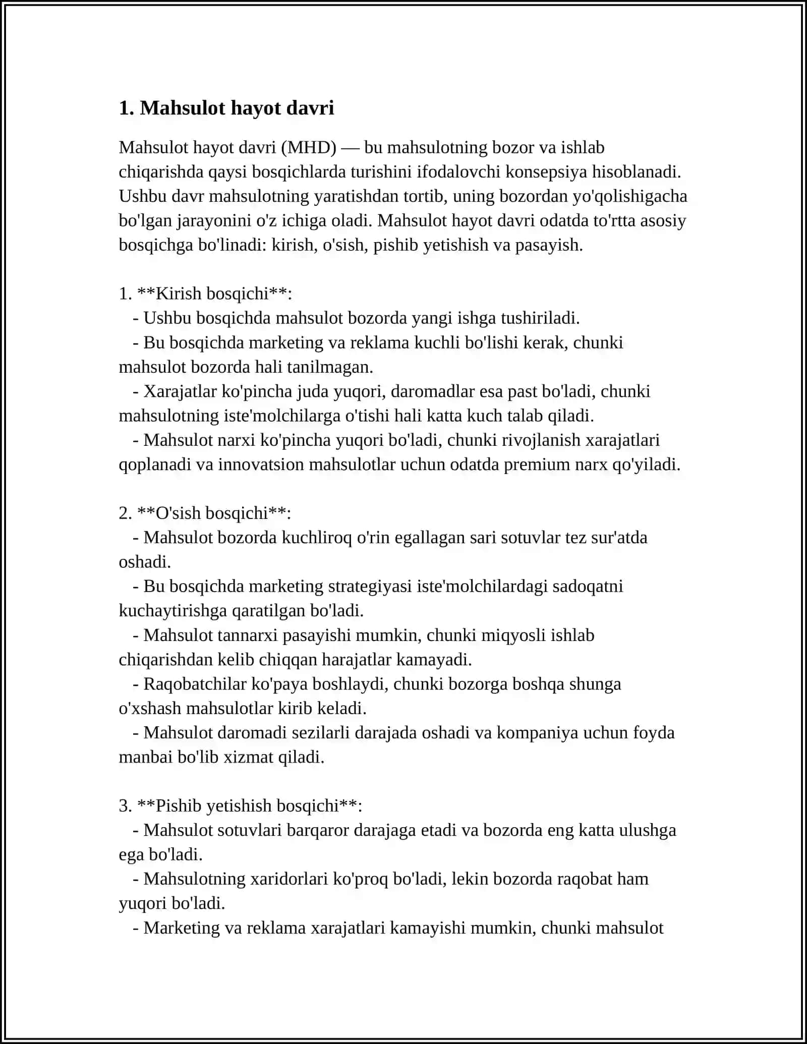 TOVARLAR VA XIZMATLAR MARKЕTINGI 3