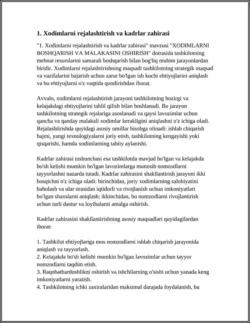 XODIMLARNI BOSHQARISH VA MALAKASINI OSHIRISH 3