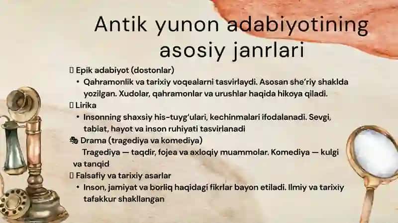 Antik davr yunon adabiyoti 3